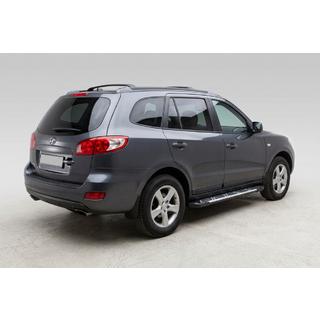 Боковые Подножки Sunrise (2 шт., Алюминий) Hyundai Santa Fe 2 2006-2012 гг. фото 1