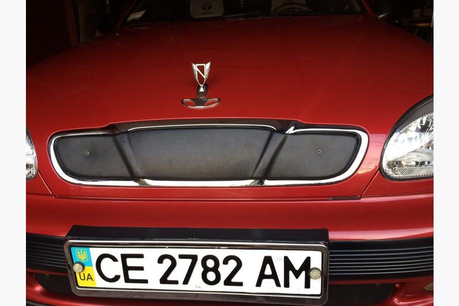 Daewoo Lanos 1998-2017 гг. Зимняя накладка на решетку радиатора (верхняя) Матовый Фото 3