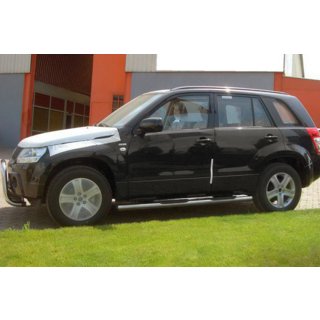 Боковые трубы (2 шт., нержавейка) Suzuki Grand Vitara 2005-2017 гг. фото 1