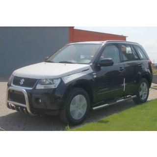 Боковые трубы (2 шт., нержавейка) Suzuki Grand Vitara 2005-2017 гг. фото 2