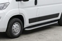 Fiat Ducato 2006-2025 гг. Боковые Подножки Tayga Grey (2 шт., Алюминий) фото 1