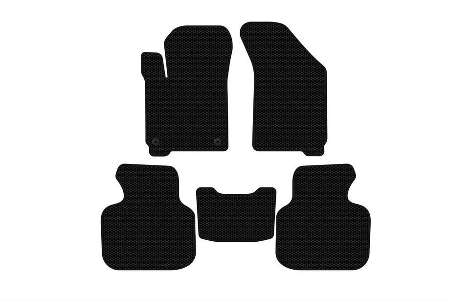 Dodge Journey 2008-2020 гг. Резиновые коврики Carsuit (2011-2020, 7-местный, черные) Фото 1