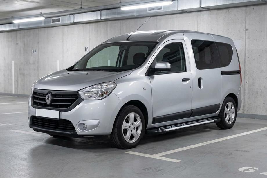 Dacia Dokker 2013-2022 гг. Боковые Подножки Sunrise (2 шт., Алюминий) Image