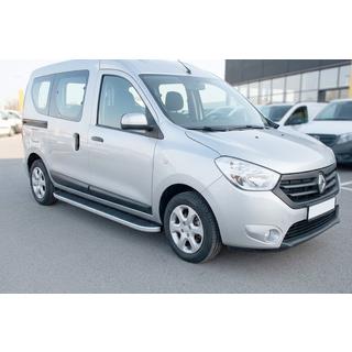 Боковые Подножки Tayga (2 шт., Алюминий) Dacia Dokker 2013-2022 гг. фото 1