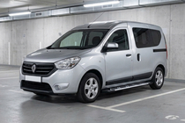 Renault Dokker 2013-2022 гг. Боковые Подножки Sunrise (2 шт., Алюминий) фото 1