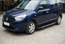 Renault Dokker 2013-2022 гг. Боковые Подножки Duru (2 шт., Алюминий) фото 1