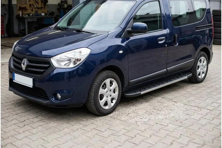 Renault Dokker 2013-2022 гг. Боковые Подножки Duru (2 шт., Алюминий) Image