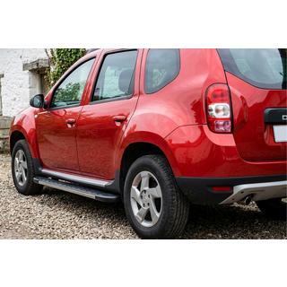 Боковые Подножки Duru (2 шт., Алюминий) Dacia Duster 2008-2018 гг. фото 1
