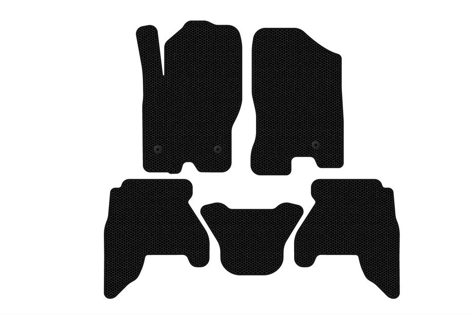 Nissan Pathfinder R51 2005-2014 гг. Резиновые коврики Carsuit V1 (2 ряда, черные, 2010-2014) Фото 1