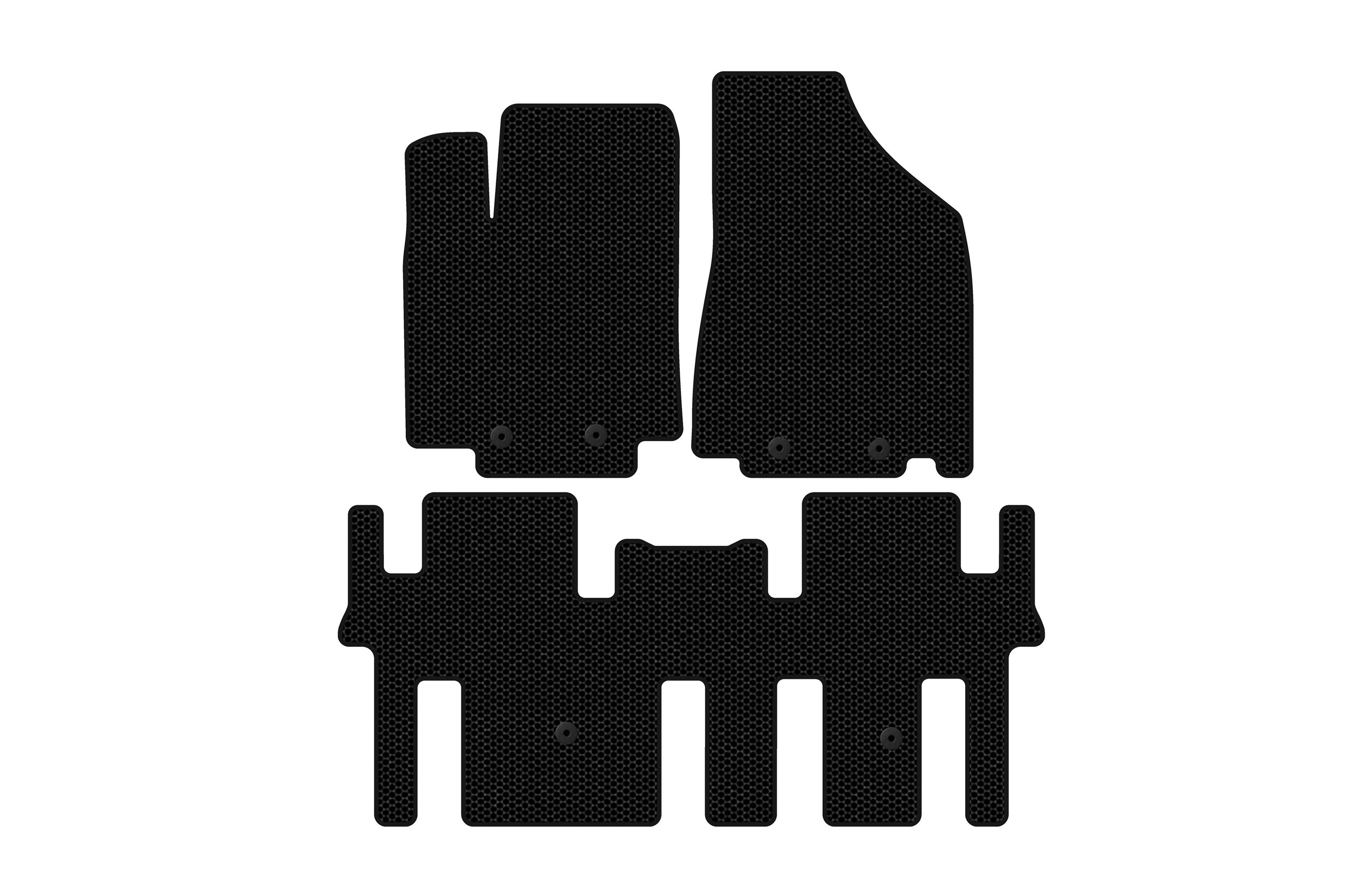 Гумові килимки Carsuit (2 ряди, чорні) для Nissan Pathfinder R52 2012-2021 рр