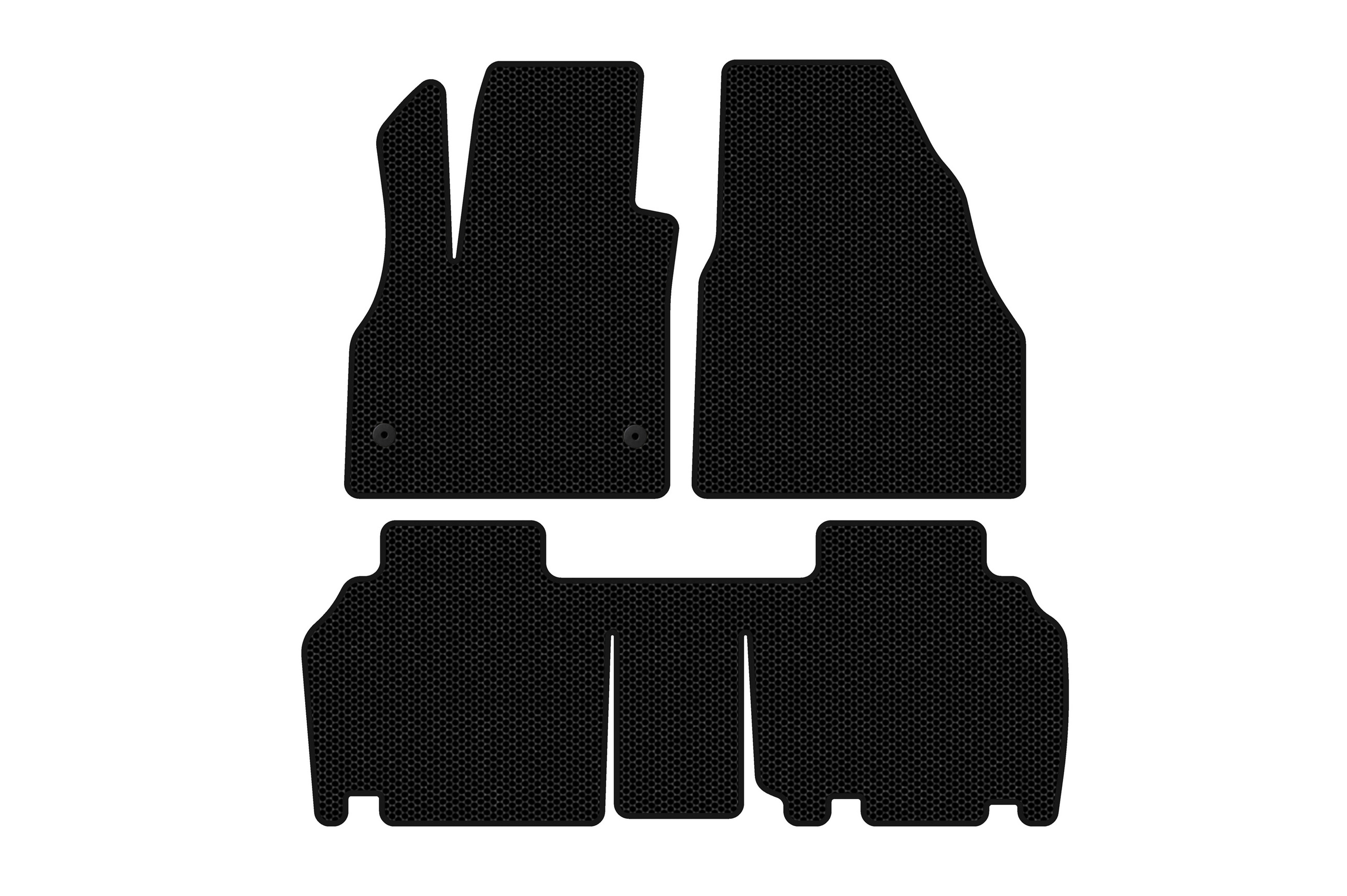 Гумові килимки Carsuit (2 ряди, 5-ти дверний/7-місний, чорні) для Renault Kangoo 2008-2020 рр