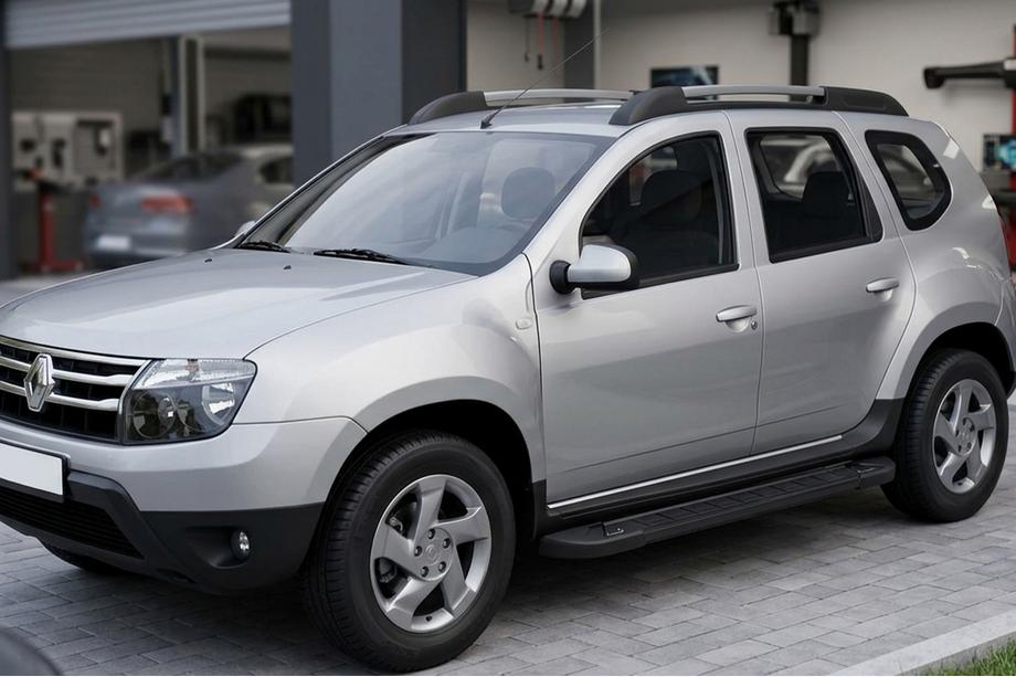 Renault Duster 2008–2017 гг. Боковые Подножки RedLine Black (2 шт., Алюминий) Image