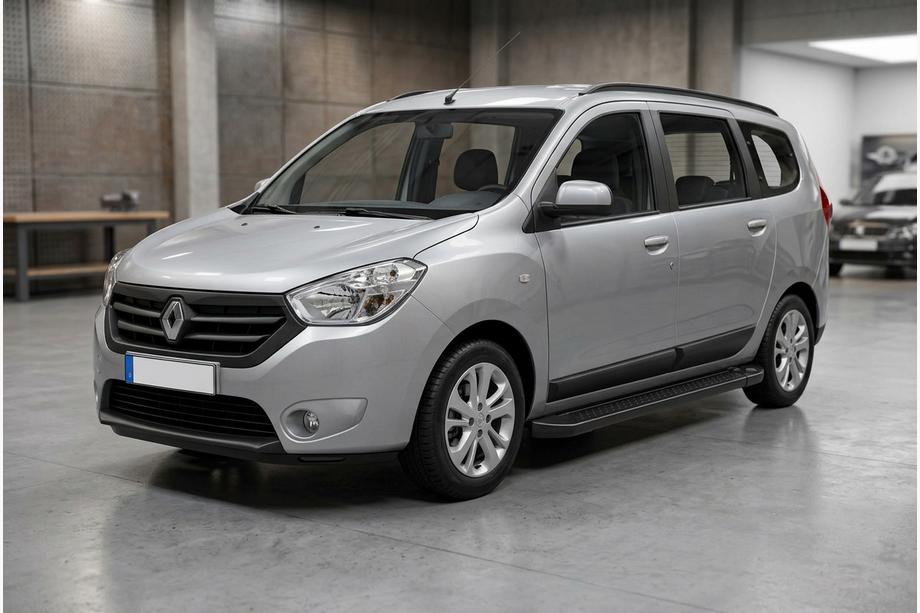 Dacia Lodgy 2012-2022 гг. Боковые Подножки Allmond Black (2 шт., Алюминий) Image