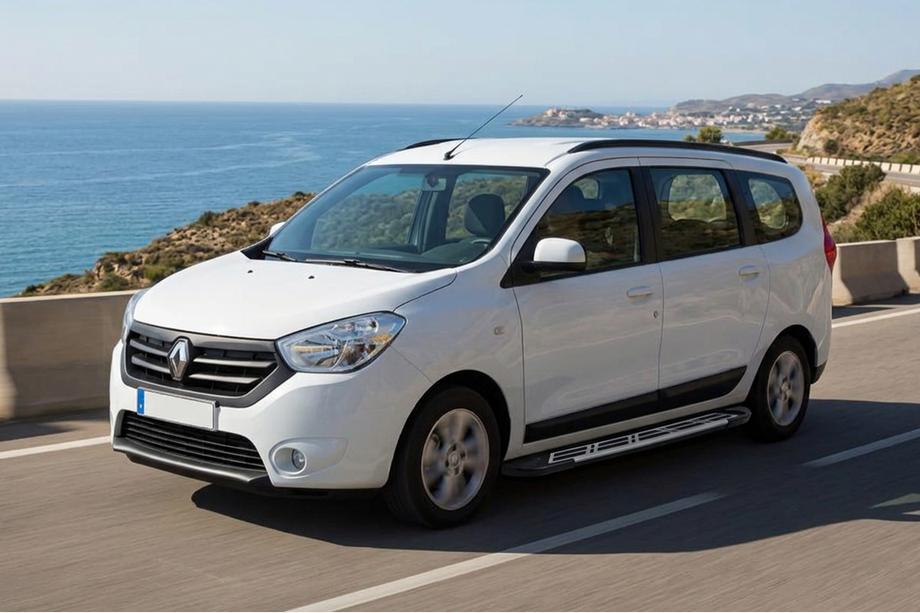Dacia Lodgy 2012-2022 гг. Боковые Подножки Sunrise (2 шт., Алюминий) Image