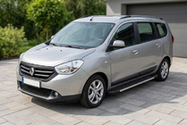 Dacia Lodgy 2012-2022 гг. Боковые Подножки Duru (2 шт., Алюминий) фото 1