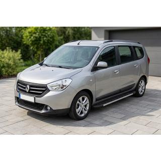 Боковые Подножки Duru (2 шт., Алюминий) Dacia Lodgy 2012-2022 гг. фото 1