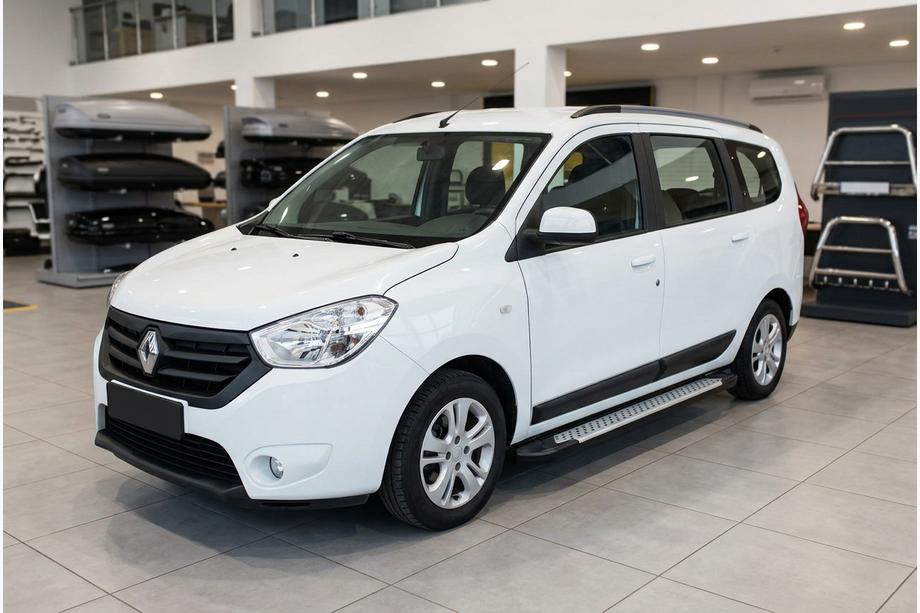 Dacia Lodgy 2012-2022 гг. Боковые пороги X5-тип (2 шт, алюминий) Image