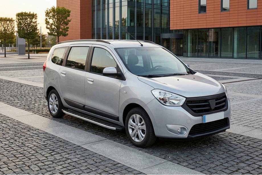 Dacia Lodgy 2012-2022 гг. Боковые Подножки Fullmond (2 шт, алюминий) Image