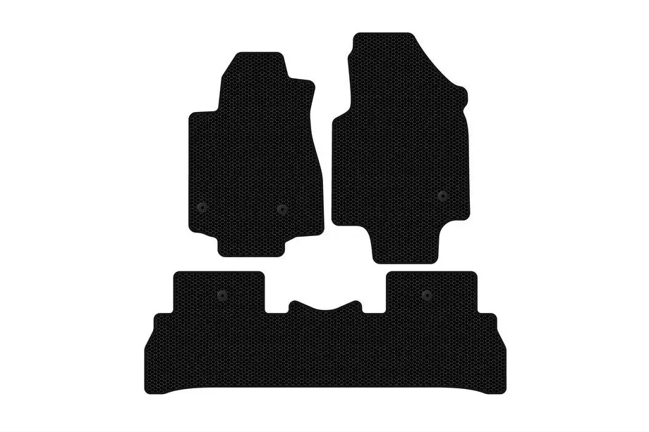Honda Pilot 2008-2015 гг. Резиновые Коврики Carsuit (2008-2012, 7-местный, Черные) Фото 1