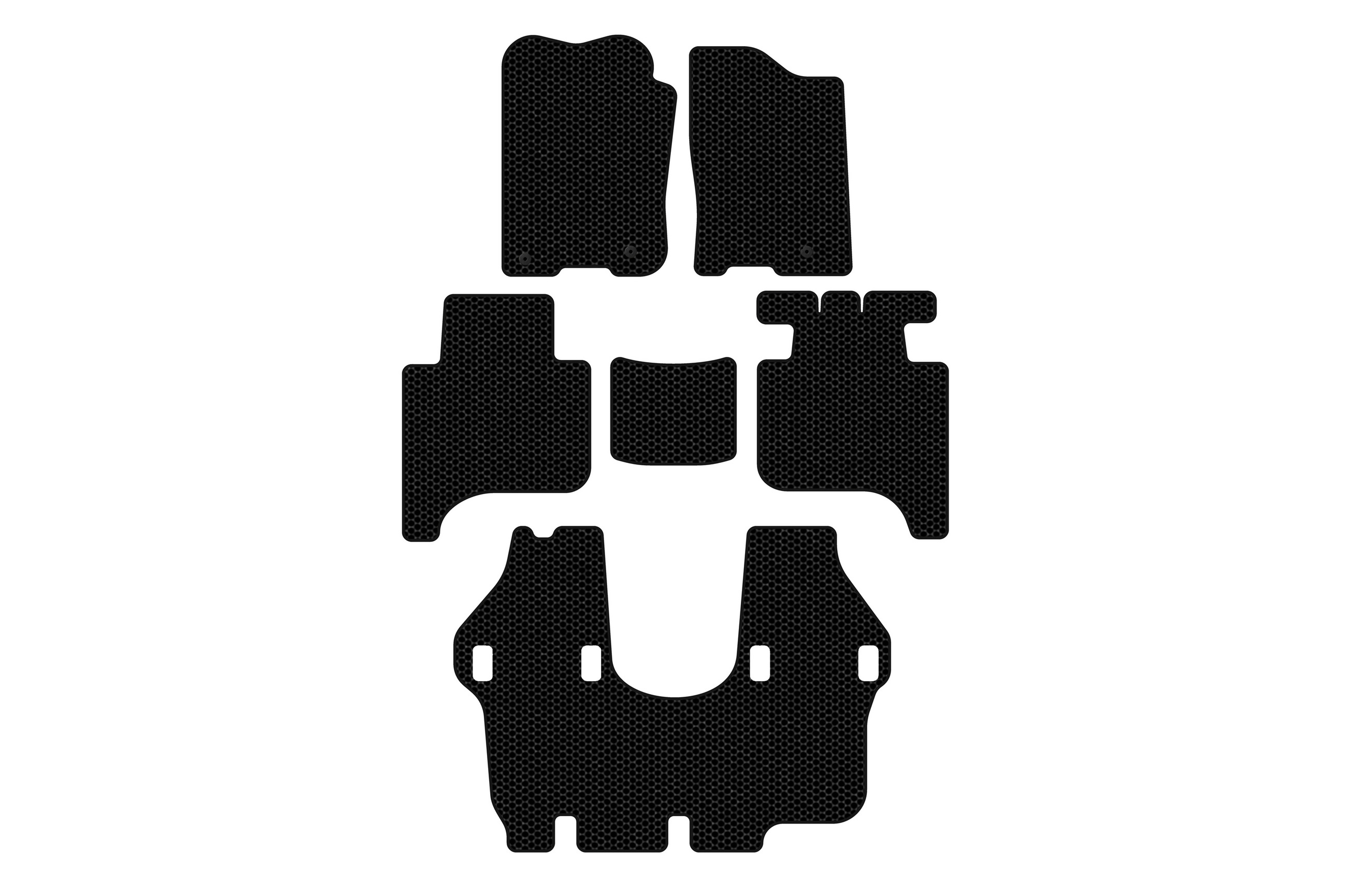 Гумові килимки Carsuit (3 ряди, 2004-2008, чорні) для Infiniti QX56 рр