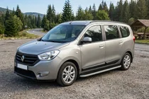 Renault Lodgy 2013-2022 гг. Боковые Подножки Tayga Grey (2 шт., Алюминий) фото 1