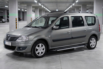Dacia Logan MCV 2004-2014 гг. Боковые пороги RedLine V1 (2 шт., алюминий) фото 3