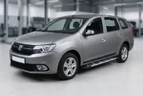 Dacia Logan MCV 2013-2020 гг. Боковые Подножки Sunrise (2 шт., Алюминий) фото 1