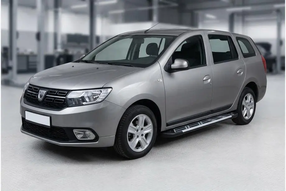 Dacia Logan MCV 2013-2020 гг. Боковые Подножки Sunrise (2 шт., Алюминий) Image