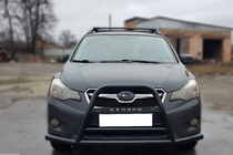 Subaru XV 2011-2017 гг. Защита переднего бампера F1-71 Черная (Нержавейка) фото 1