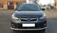 Subaru XV 2011-2017 гг. Передняя защита ST008 (нержавейка) фото 1