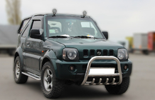 Suzuki Jimny 1998-2018 гг. Передняя защита F2-01 (нержавейка) фото 2