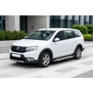 Боковые Подножки Rainbow (2 шт., Алюминий) Dacia Logan MCV 2013-2020 гг. фото 1