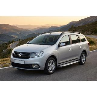 Боковые Подножки X-5 Тип (2 шт., Алюминий) Dacia Logan MCV 2013-2020 гг. фото 1