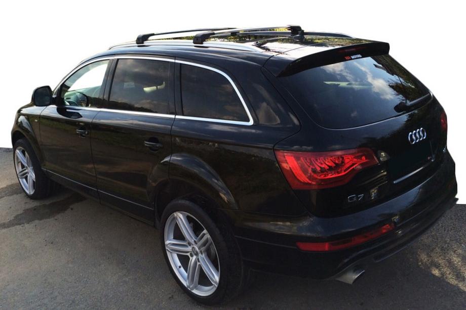 Audi Q7 2005-2015 гг. Багажник (поперечины) на интегрированные рейлинги с замком WingCarrier V2 (2 шт) Фото 19