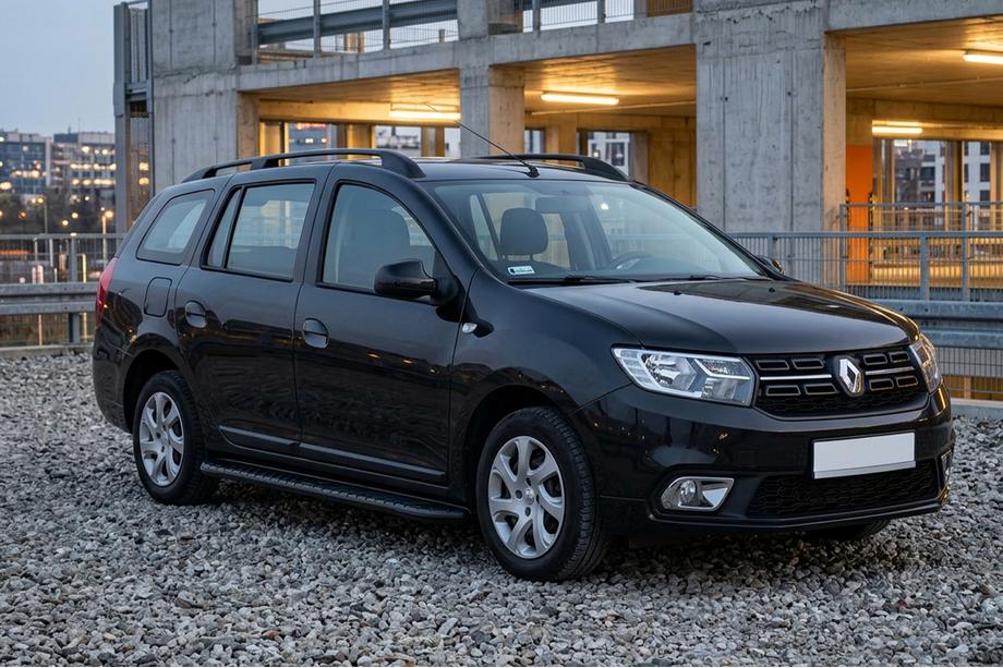 Renault Logan MCV 2013-2022 гг. Боковые пороги Bosphorus Black (2 шт., алюминий) Image