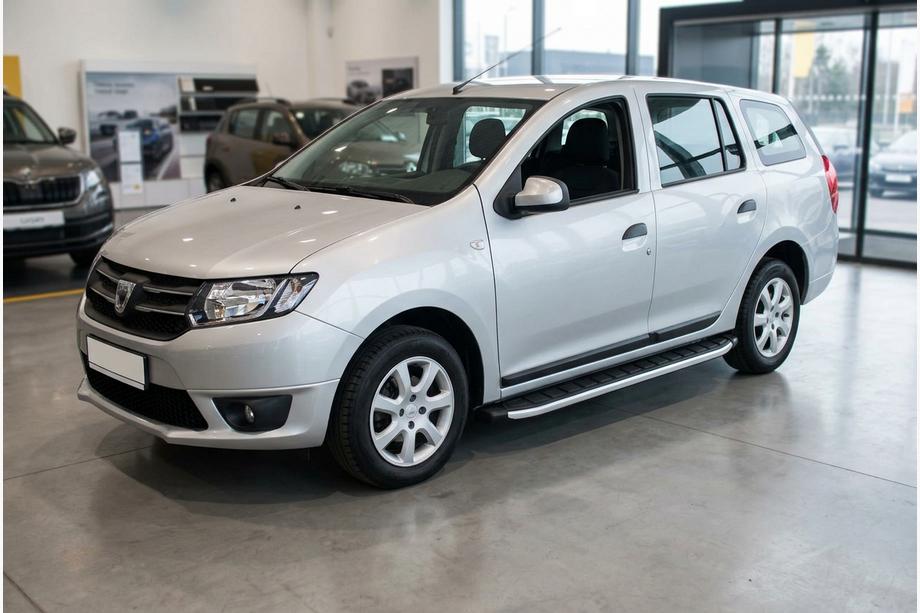 Renault Logan MCV 2013-2022 гг. Боковые Подножки Fullmond (2 шт., Алюминий) Image