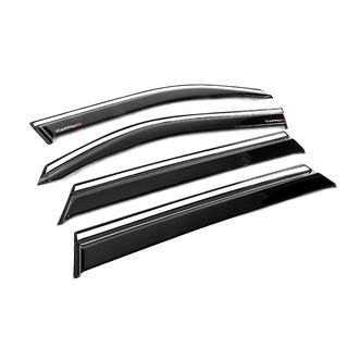 Ветровики окон с хромированным молдингом EuroCap (4 шт.) Dacia Duster 2024- гг. фото 4