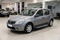 Dacia Sandero 2007-2013 гг. Боковые Подножки Sunrise (2 шт., Алюминий) фото 1