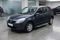 Dacia Sandero 2007-2013 гг. Боковые пороги RedLine V1 (2 шт., алюминий) фото 1
