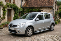 Dacia Sandero 2007-2013 гг. Боковые Подножки Rainbow (2 шт., Алюминий) фото 1