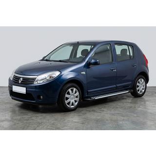 Боковые Подножки Line (2 шт., Алюминий) Renault Sandero 2007-2013 гг. фото 1