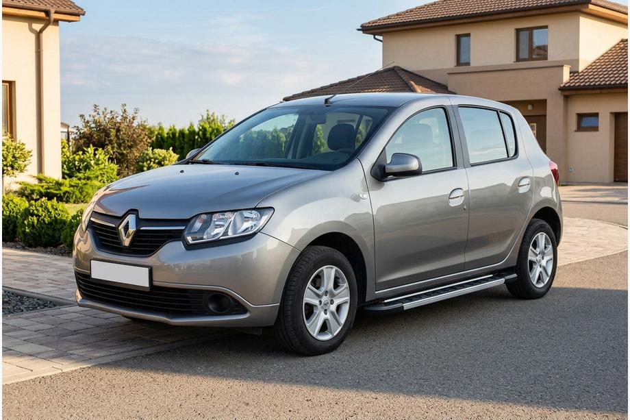 Dacia Sandero 2013-2020 гг. Боковые пороги RedLine V1 (2 шт., алюминий) Image