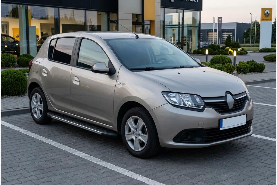 Renault Sandero 2013-2022 гг. Боковые Подножки Duru (2 шт., Алюминий) Image