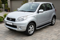 Daihatsu Terios 2006-2017 гг. Боковые Подножки Tayga Grey (2 шт., Алюминий) фото 1