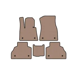 Резиновые коврики Carsuit (2 ряда, бежевые) фото 1