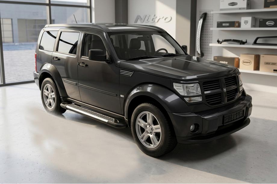 Dodge Nitro 2006-2011 гг. Боковые Подножки Line (2 шт., Алюминий) Image