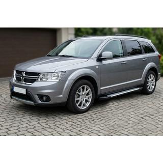 Боковые пороги Allmond Grey (2 шт., алюминий) Dodge Journey 2008-2020 гг. фото 1