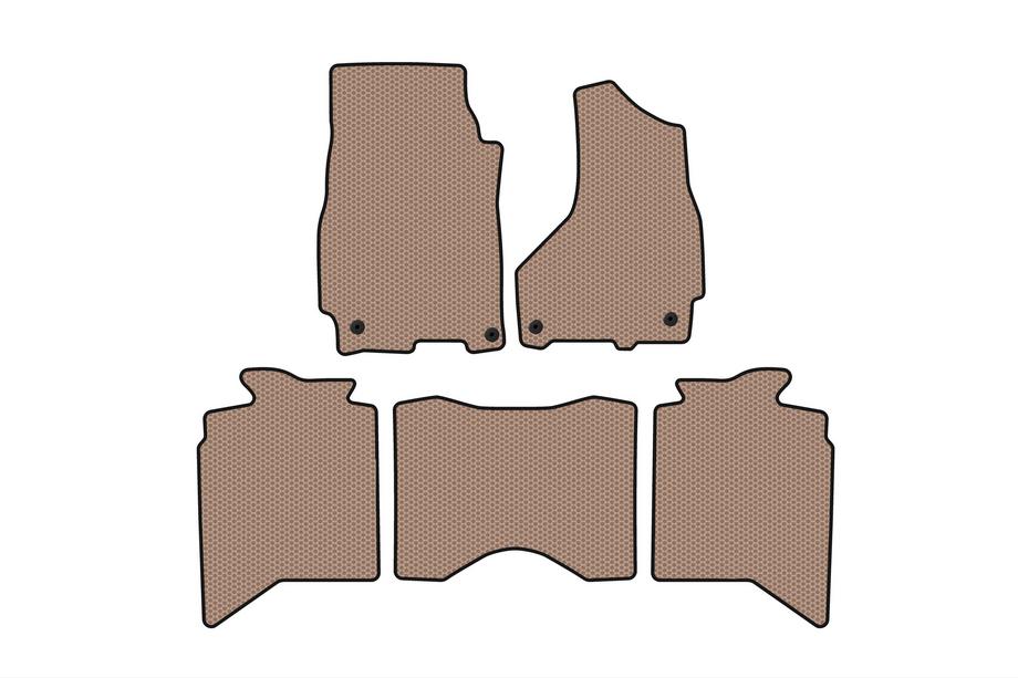 Dodge RAM (DS/DJ/D2) 2009–2024 гг. Резиновые коврики Carsuit (с 2013+, 5-местный, бежевые) Фото 1