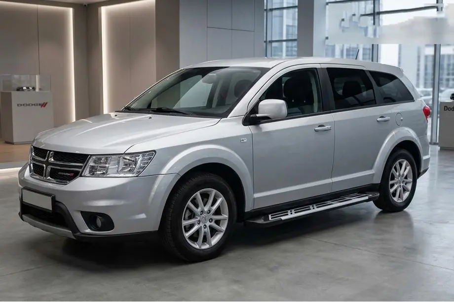 Dodge Journey 2008-2020 гг. Боковые Подножки Sunrise (2 шт., Алюминий)