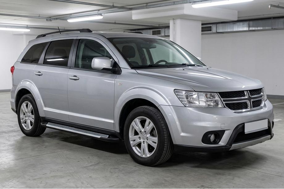 Dodge Journey 2008-2020 гг. Боковые Подножки Line (2 шт., Алюминий) Image